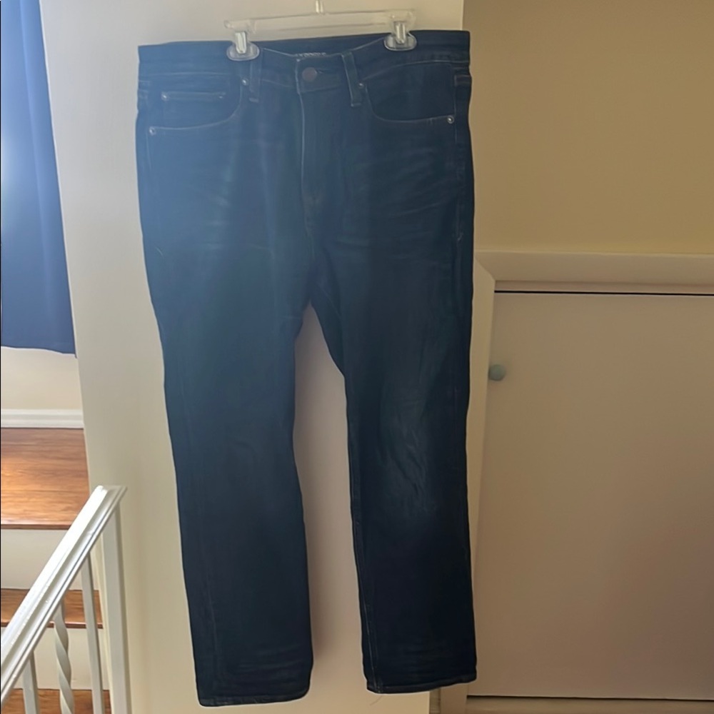 Express Navy Straight Jeans Classic Style (32x30)